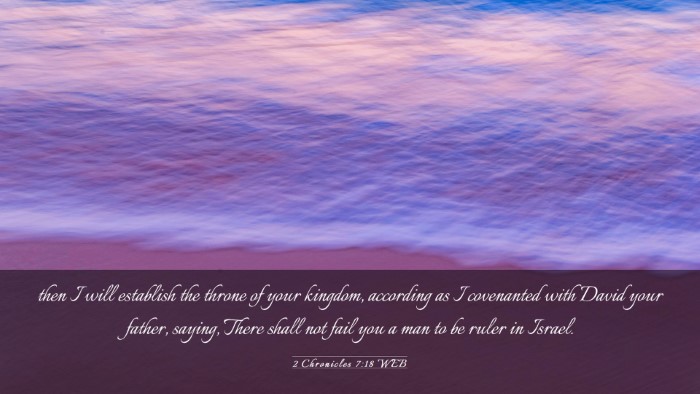 Picture 03 - 2 Chronicles 7:18 WEB Desktop Wallpaper - then I will establish the throne of your kingdom, - Desktop Bible Verse Wallpaper