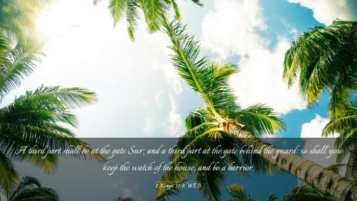 Picture 03 - 2 Kings 11:6 WEB Desktop Wallpaper - A third part shall be at the gate Sur; and a - Desktop Bible Verse Wallpaper