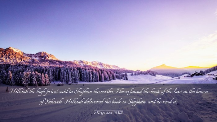 Picture 03 - 2 Kings 22:8 WEB Desktop Wallpaper - Hilkiah the high priest said to Shaphan the - Desktop Bible Verse Wallpaper