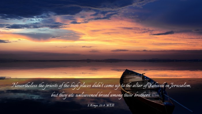 Picture 03 - 2 Kings 23:9 WEB Desktop Wallpaper - Nevertheless the priests of the high places - Desktop Bible Verse Wallpaper