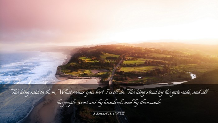 Picture 03 - 2 Samuel 18:4 WEB Desktop Wallpaper - The king said to them, What seems you best I will - Desktop Bible Verse Wallpaper