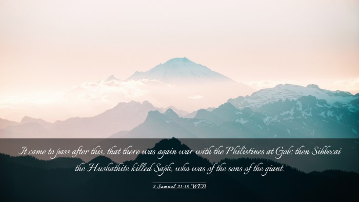 Picture 03 - 2 Samuel 21:18 WEB Desktop Wallpaper - It came to pass after this, that there was again - Desktop Bible Verse Wallpaper