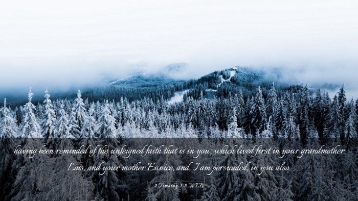 Picture 03 - 2 Timothy 1:5 WEB Desktop Wallpaper - having been reminded of the unfeigned faith that - Desktop Bible Verse Wallpaper