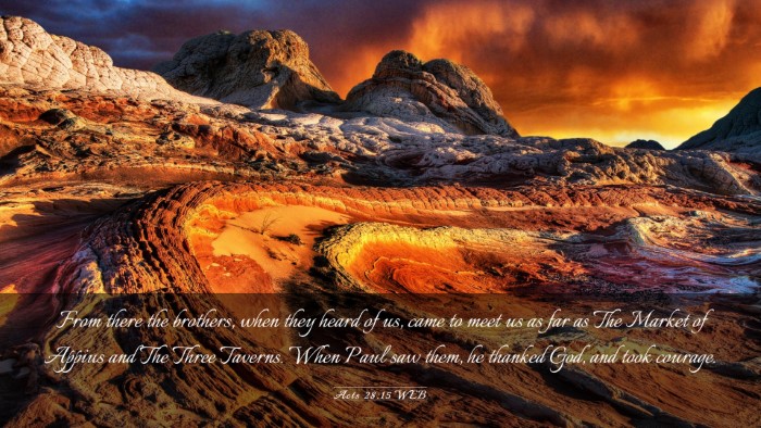 Picture 03 - Acts 28:15 WEB Desktop Wallpaper - From there the brothers, when they heard of us, - Desktop Bible Verse Wallpaper