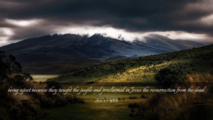 Picture 03 - Acts 4:2 WEB Desktop Wallpaper - being upset because they taught the people and - Desktop Bible Verse Wallpaper