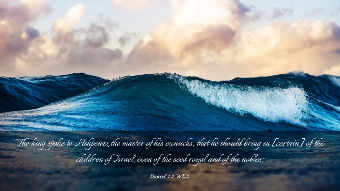 Picture 03 - Daniel 1:3 WEB Desktop Wallpaper - The king spoke to Ashpenaz the master of his - Desktop Bible Verse Wallpaper