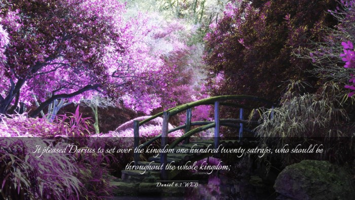 Picture 03 - Daniel 6:1 WEB Desktop Wallpaper - It pleased Darius to set over the kingdom one - Desktop Bible Verse Wallpaper