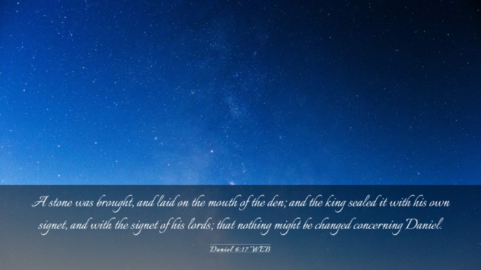 Picture 03 - Daniel 6:17 WEB Desktop Wallpaper - A stone was brought, and laid on the mouth of the - Desktop Bible Verse Wallpaper