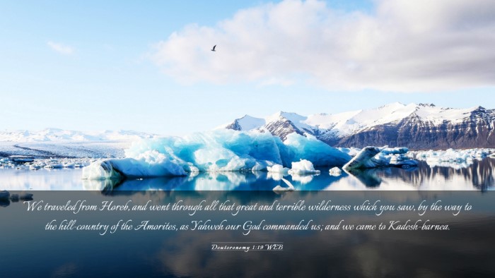 Picture 03 - Deuteronomy 1:19 WEB Desktop Wallpaper - We traveled from Horeb, and went through all that - Desktop Bible Verse Wallpaper