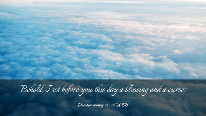 Picture 03 - Deuteronomy 11:26 WEB Desktop Wallpaper - Behold, I set before you this day a blessing and - Desktop Bible Verse Wallpaper