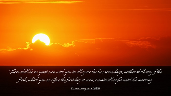 Picture 03 - Deuteronomy 16:4 WEB Desktop Wallpaper - There shall be no yeast seen with you in all your - Desktop Bible Verse Wallpaper