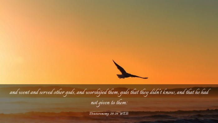 Picture 03 - Deuteronomy 29:26 WEB Desktop Wallpaper - and went and served other gods, and worshiped - Desktop Bible Verse Wallpaper