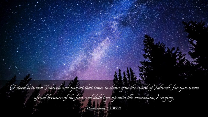Picture 03 - Deuteronomy 5:5 WEB Desktop Wallpaper - (I stood between Yahweh and you at that time, to - Desktop Bible Verse Wallpaper