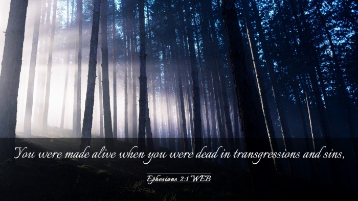 Picture 03 - Ephesians 2:1 WEB Desktop Wallpaper - You were made alive when you were dead in - Desktop Bible Verse Wallpaper
