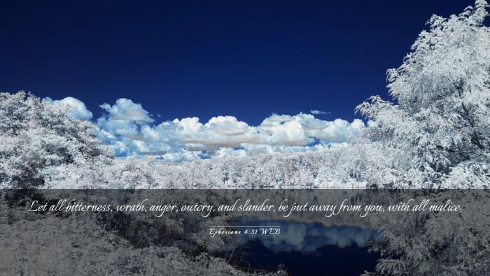 Picture 03 - Ephesians 4:31 WEB Desktop Wallpaper - Let all bitterness, wrath, anger, outcry, and - Desktop Bible Verse Wallpaper
