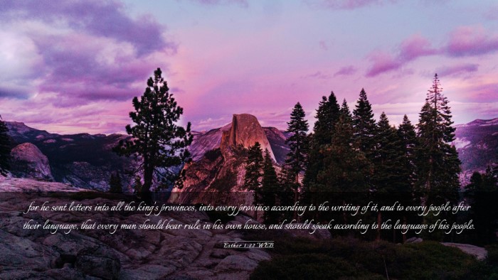Picture 03 - Esther 1:22 WEB Desktop Wallpaper - for he sent letters into all the king's - Desktop Bible Verse Wallpaper
