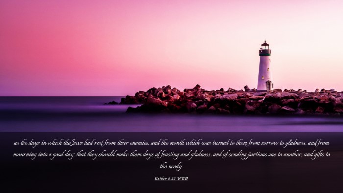 Picture 03 - Esther 9:22 WEB Desktop Wallpaper - as the days in which the Jews had rest from their - Desktop Bible Verse Wallpaper