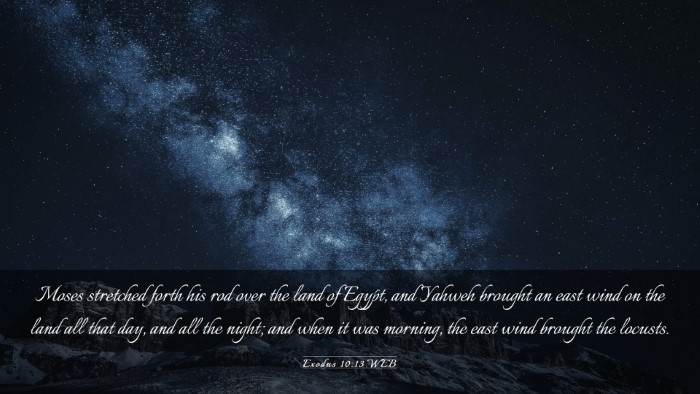 Picture 03 - Exodus 10:13 WEB Desktop Wallpaper - Moses stretched forth his rod over the land of - Desktop Bible Verse Wallpaper