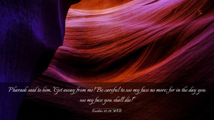 Picture 03 - Exodus 10:28 WEB Desktop Wallpaper - Pharaoh said to him, 