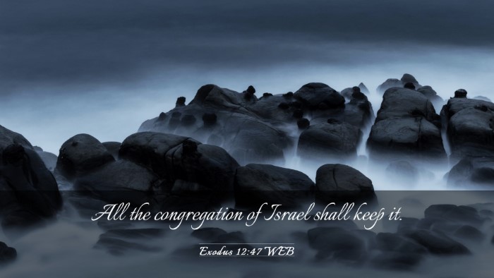 Picture 03 - Exodus 12:47 WEB Desktop Wallpaper - All the congregation of Israel shall keep - Desktop Bible Verse Wallpaper