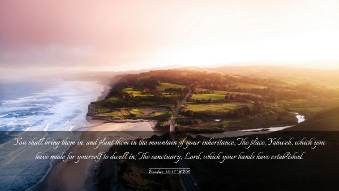 Picture 03 - Exodus 15:17 WEB Desktop Wallpaper - You shall bring them in, and plant them in the - Desktop Bible Verse Wallpaper