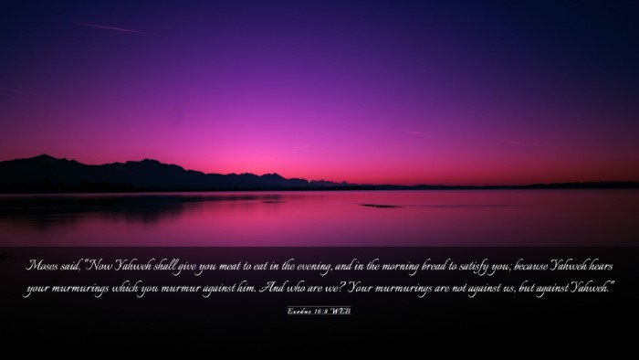 Picture 03 - Exodus 16:8 WEB Desktop Wallpaper - Moses said, 