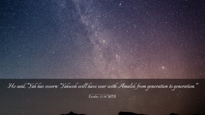 Picture 03 - Exodus 17:16 WEB Desktop Wallpaper - He said, 