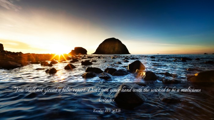 Picture 03 - Exodus 23:1 WEB Desktop Wallpaper - 