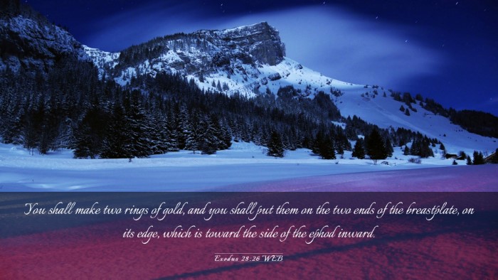 Picture 03 - Exodus 28:26 WEB Desktop Wallpaper - You shall make two rings of gold, and you shall - Desktop Bible Verse Wallpaper