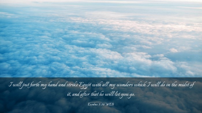 Picture 03 - Exodus 3:20 WEB Desktop Wallpaper - I will put forth my hand and strike Egypt with - Desktop Bible Verse Wallpaper