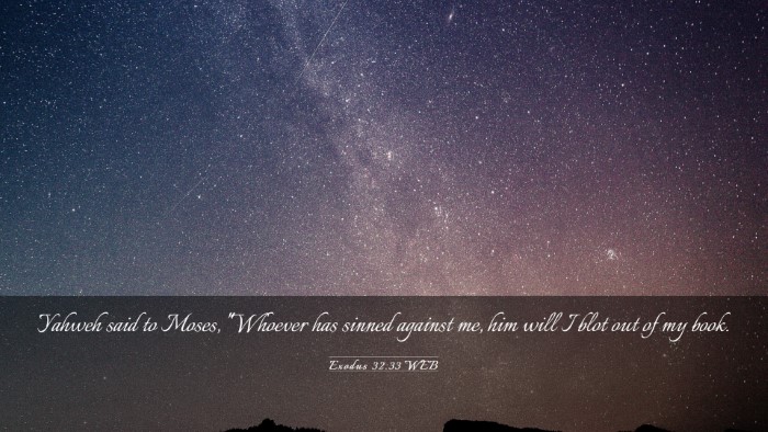 Picture 03 - Exodus 32:33 WEB Desktop Wallpaper - Yahweh said to Moses, 