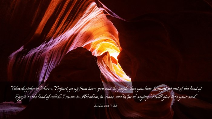 Picture 03 - Exodus 33:1 WEB Desktop Wallpaper - Yahweh spoke to Moses, 