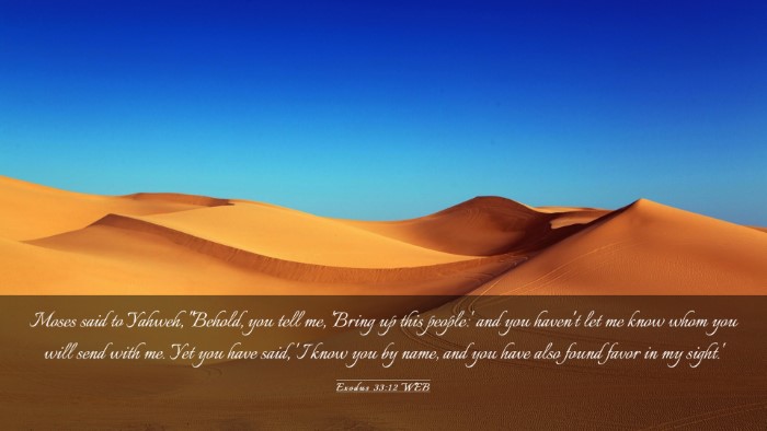 Picture 03 - Exodus 33:12 WEB Desktop Wallpaper - Moses said to Yahweh, 