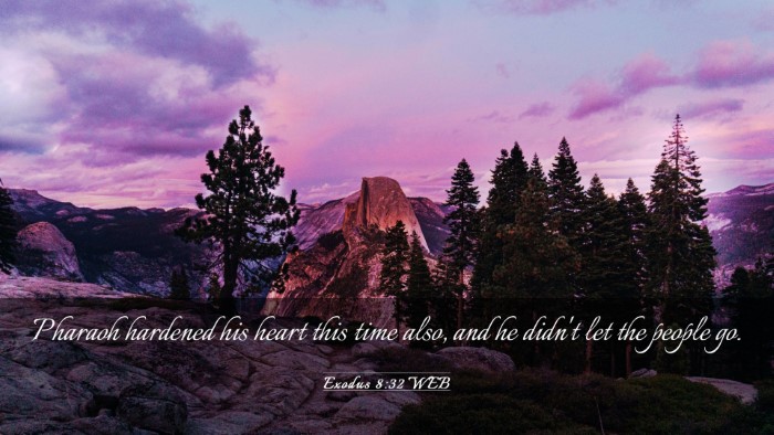 Picture 03 - Exodus 8:32 WEB Desktop Wallpaper - Pharaoh hardened his heart this time also, and he - Desktop Bible Verse Wallpaper