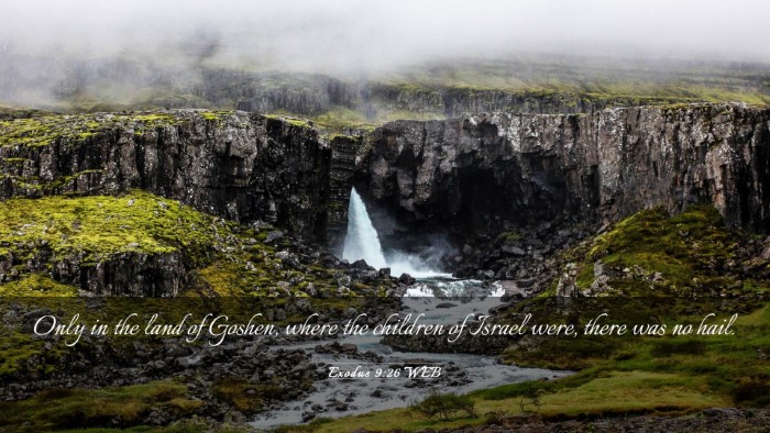 Picture 03 - Exodus 9:26 WEB Desktop Wallpaper - Only in the land of Goshen, where the children of - Desktop Bible Verse Wallpaper