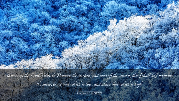 Picture 03 - Ezekiel 21:26 WEB Desktop Wallpaper - thus says the Lord Yahweh: Remove the turban, and - Desktop Bible Verse Wallpaper