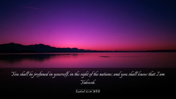 Picture 03 - Ezekiel 22:16 WEB Desktop Wallpaper - You shall be profaned in yourself, in the sight - Desktop Bible Verse Wallpaper