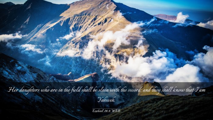 Picture 03 - Ezekiel 26:6 WEB Desktop Wallpaper - Her daughters who are in the field shall be slain - Desktop Bible Verse Wallpaper