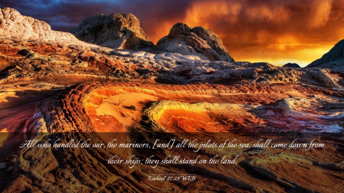 Picture 03 - Ezekiel 27:29 WEB Desktop Wallpaper - All who handled the oar, the mariners, [and] all - Desktop Bible Verse Wallpaper