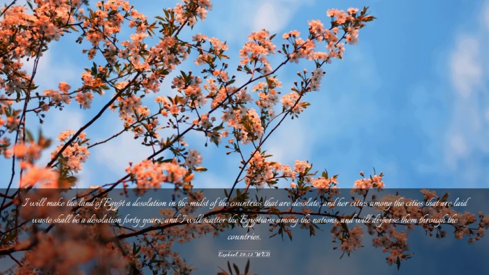 Picture 03 - Ezekiel 29:12 WEB Desktop Wallpaper - I will make the land of Egypt a desolation in the - Desktop Bible Verse Wallpaper