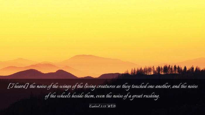 Picture 03 - Ezekiel 3:13 WEB Desktop Wallpaper - [I heard] the noise of the wings of the living - Desktop Bible Verse Wallpaper