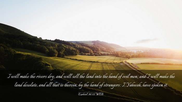 Picture 03 - Ezekiel 30:12 WEB Desktop Wallpaper - I will make the rivers dry, and will sell the - Desktop Bible Verse Wallpaper