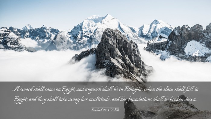 Picture 03 - Ezekiel 30:4 WEB Desktop Wallpaper - A sword shall come on Egypt, and anguish shall be - Desktop Bible Verse Wallpaper