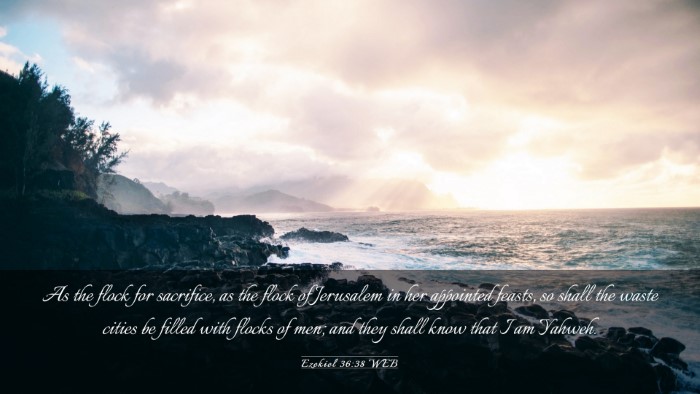 Picture 03 - Ezekiel 36:38 WEB Desktop Wallpaper - As the flock for sacrifice, as the flock of - Desktop Bible Verse Wallpaper