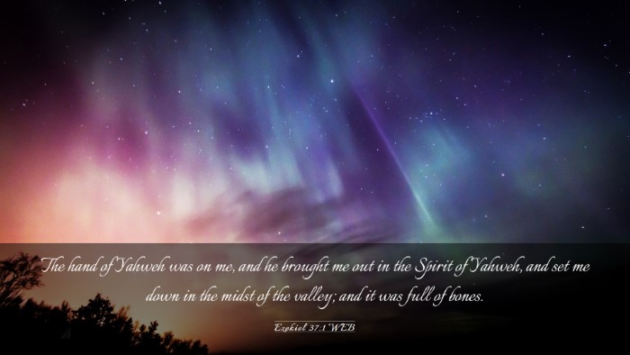 Picture 03 - Ezekiel 37:1 WEB Desktop Wallpaper - The hand of Yahweh was on me, and he brought me - Desktop Bible Verse Wallpaper