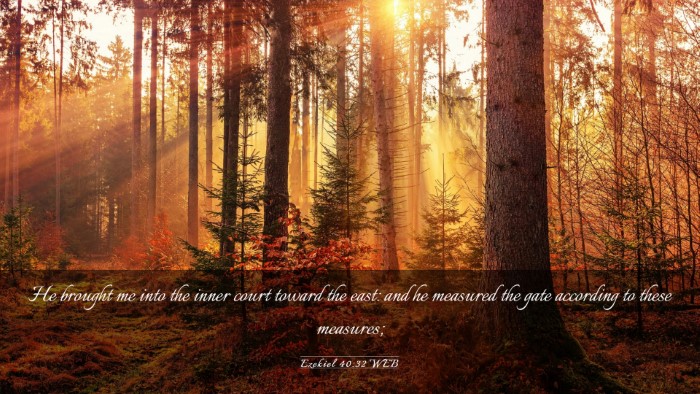 Picture 03 - Ezekiel 40:32 WEB Desktop Wallpaper - He brought me into the inner court toward the - Desktop Bible Verse Wallpaper