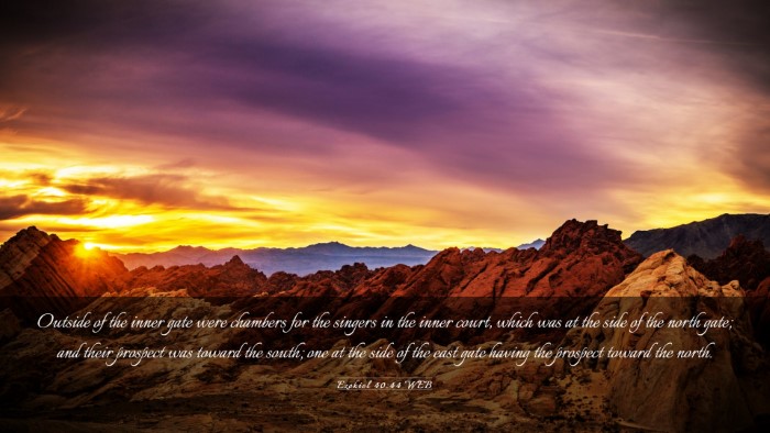 Picture 03 - Ezekiel 40:44 WEB Desktop Wallpaper - Outside of the inner gate were chambers for the - Desktop Bible Verse Wallpaper