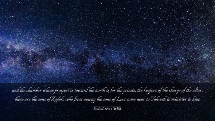 Picture 03 - Ezekiel 40:46 WEB Desktop Wallpaper - and the chamber whose prospect is toward the - Desktop Bible Verse Wallpaper