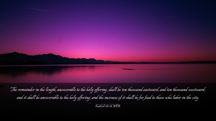 Picture 03 - Ezekiel 48:18 WEB Desktop Wallpaper - The remainder in the length, answerable to the - Desktop Bible Verse Wallpaper