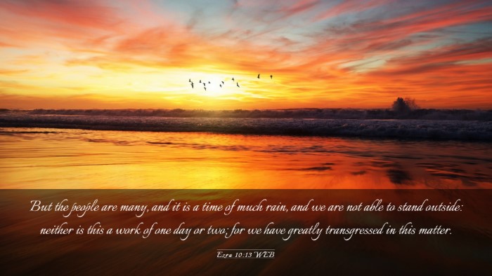 Picture 03 - Ezra 10:13 WEB Desktop Wallpaper - But the people are many, and it is a time of much - Desktop Bible Verse Wallpaper